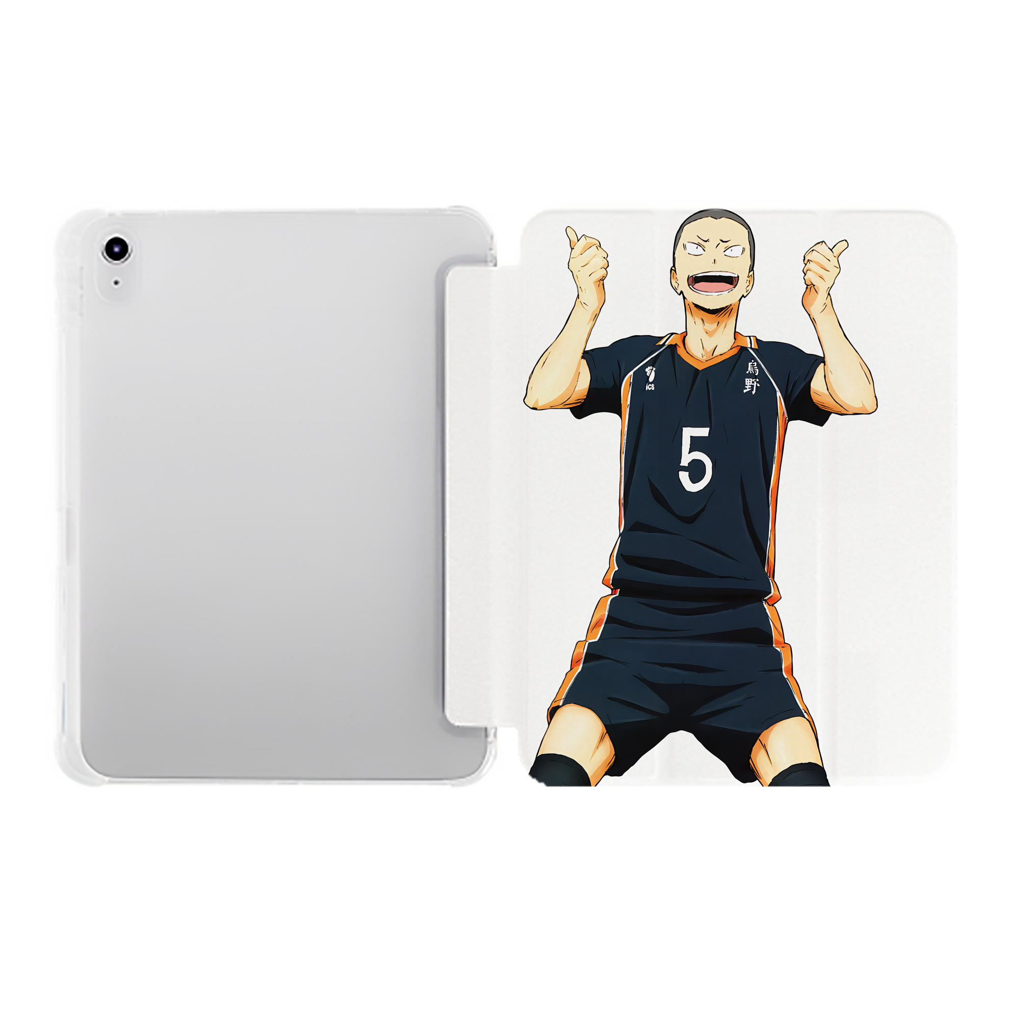 （画像用） ハイキュー!! Haikyu!! IPad ケース ペン収納付き 三つ折りスタンド PUレザー×シリコン 対応機種9.5/10.5/10.9インチ